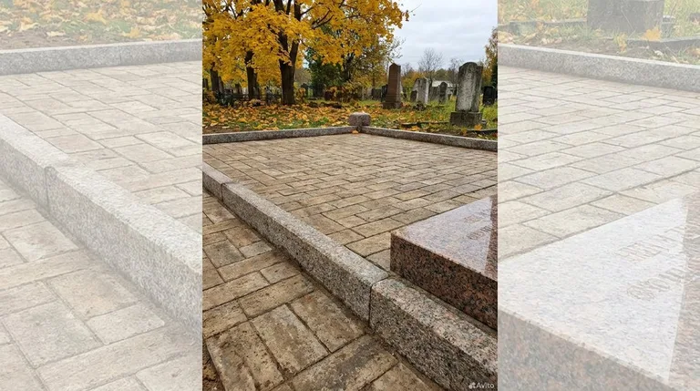 Выполненная работа: семейный участок с брусчаткой и оградой, ПМ009 в Барнауле