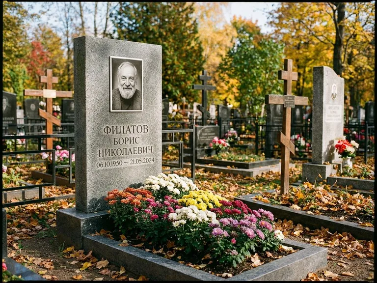 Керамический портрет с цветником в Барнауле