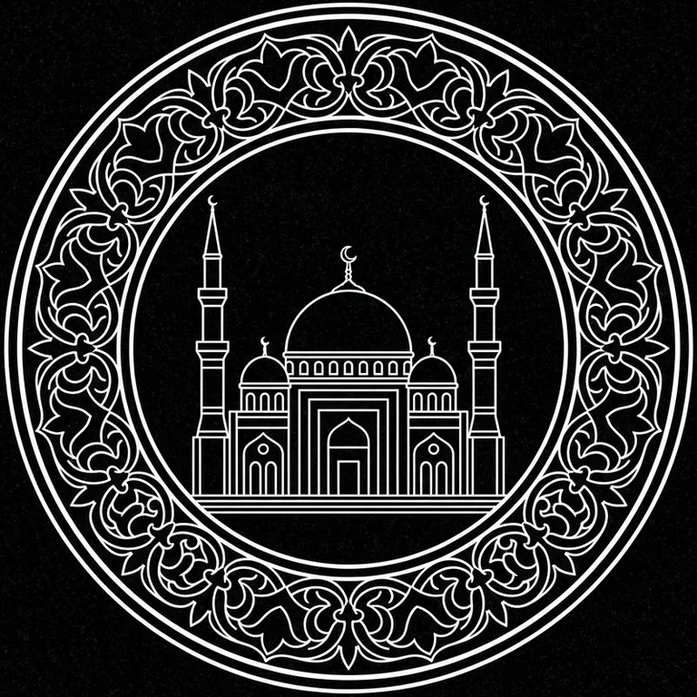 Эскиз: В медальоне — круглый медальон с восточным кантом в Барнауле