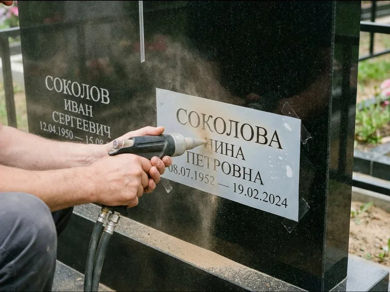 Догравировка ФИО и дат — гравировка с выездом на кладбище в Барнауле