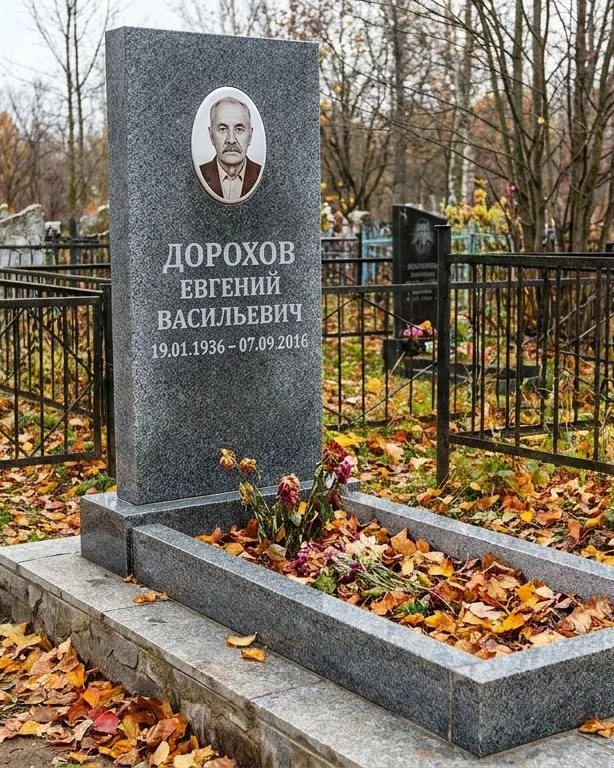 Памятник под ключ с двумя гранитными вазами в Барнауле