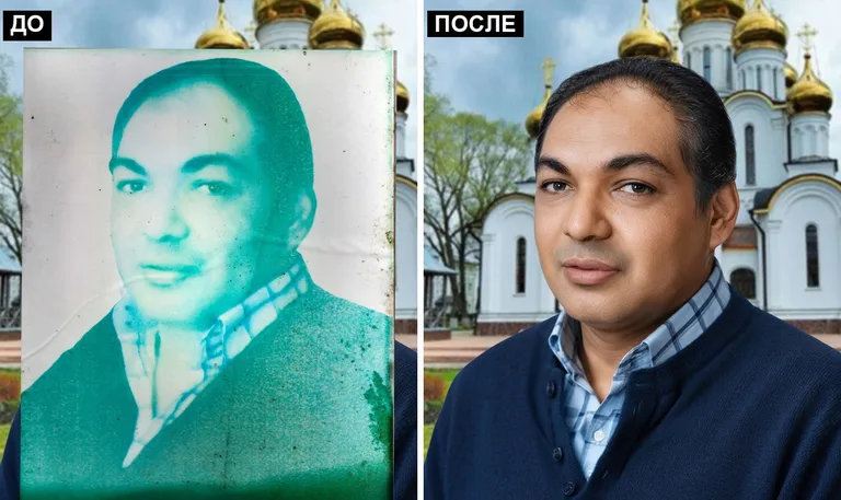 Ретушь фото на памятник — цветокоррекция и колоризация: до и после в Барнауле