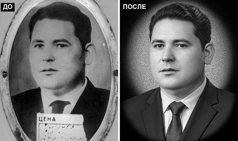 Ретушь фото на памятник — реставрация фотографии: до и после в Барнауле