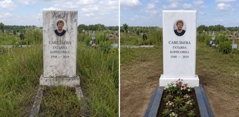 Диптих №21: кованая оградка с пиками — очищена от ржавчины, подкрашена чёрным в Барнауле