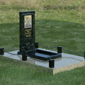 Гранитный памятник вертикальный для одного - П061
