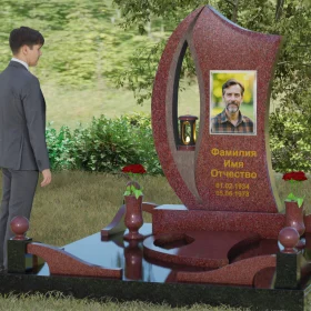 Гранитный памятник вертикальный светский - П078