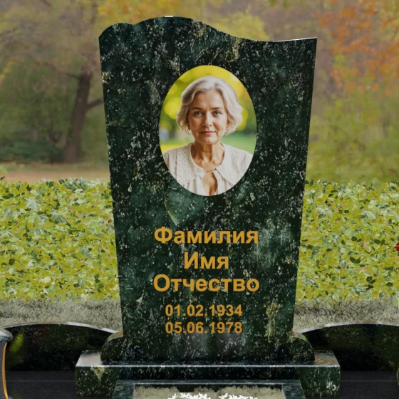 Гранитный памятник для одного в Самаре, гранит Балтик грин
