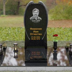 Гранитный вертикальный памятник - П161