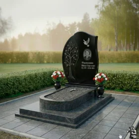 Гранитный вертикальный памятник - ПН227