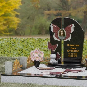 Гранитный вертикальный памятник - П238