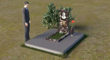 Компоновка одиночного памятника на одного человека