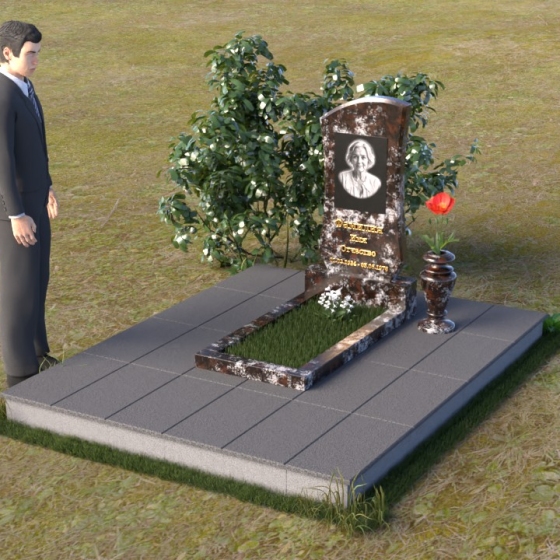 Памятник вертикальный из Балтик грин во Владивостоке