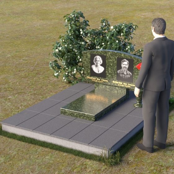 Памятник горизонтальный из гранита или мрамора в Барнауле