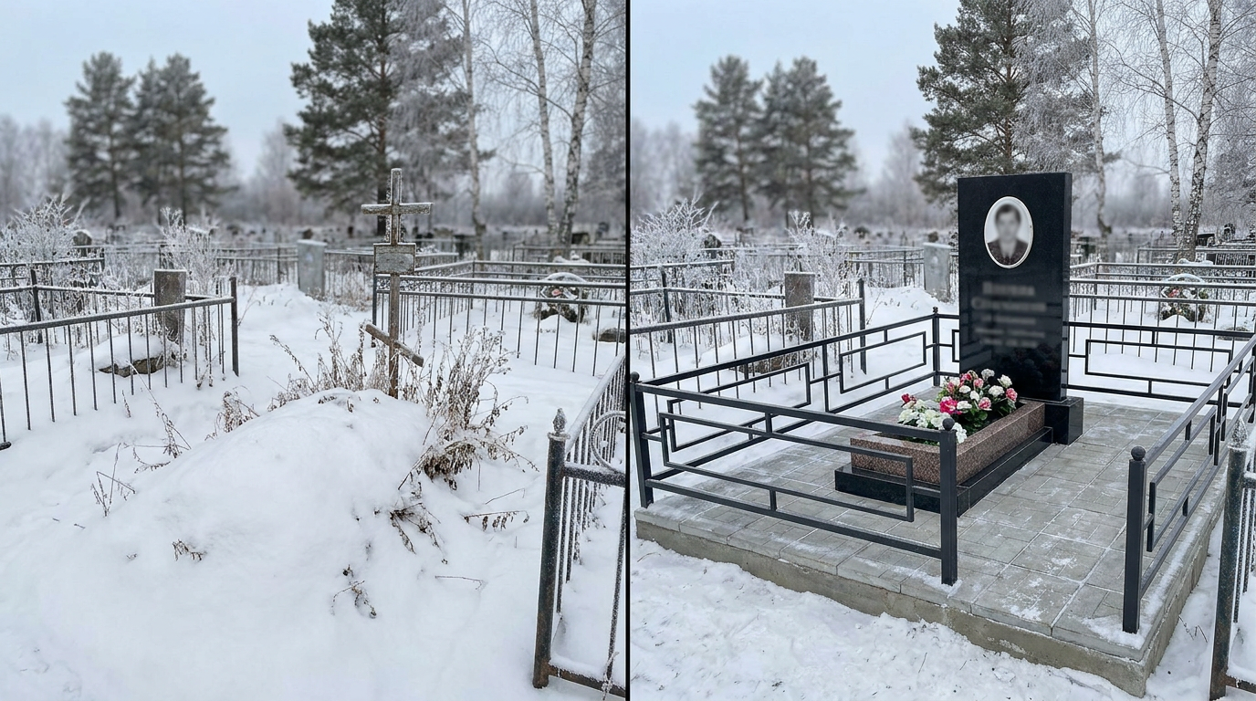 Установка памятника в Барнауле — пример 2